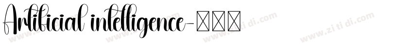 Artificial intelligence字体转换